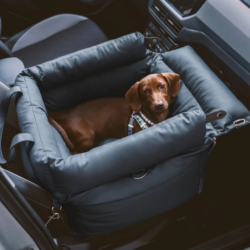 Bolsa Assento Pet de Couro Reforçado para Viagens Transporte de Cachorros em Carro