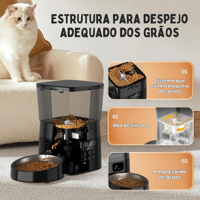 Alimentador Automático de Ração para Gatos e Cachorros