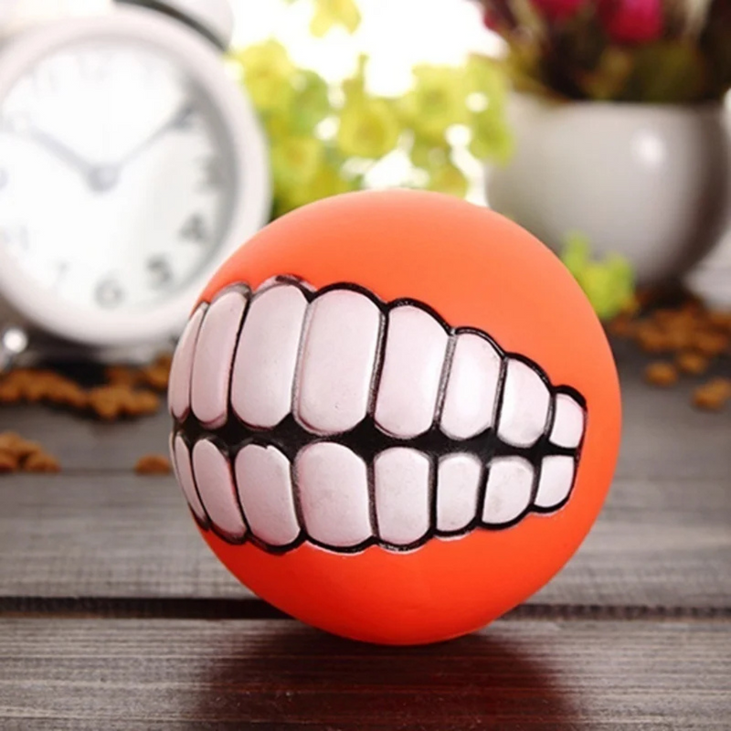 Brinquedo Bola Pet Sorriso Dentadura para Cachorros