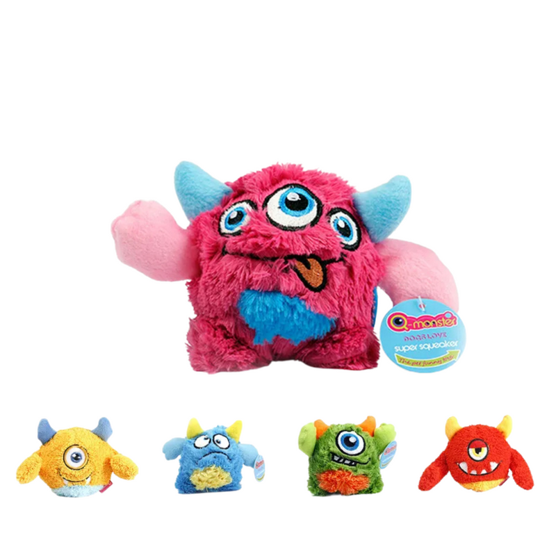 Pelúcia Monstro Brinquedo Q-Monster com Sons para Cachorros