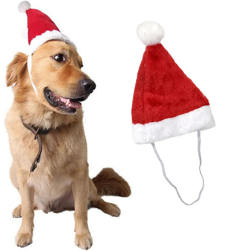 Gorro Natalino para Pets Chapéu Natalino para Cães e Gatos