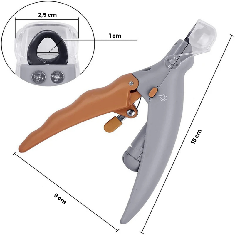 Alicate Cortador de Unha Pet com Iluminação Led