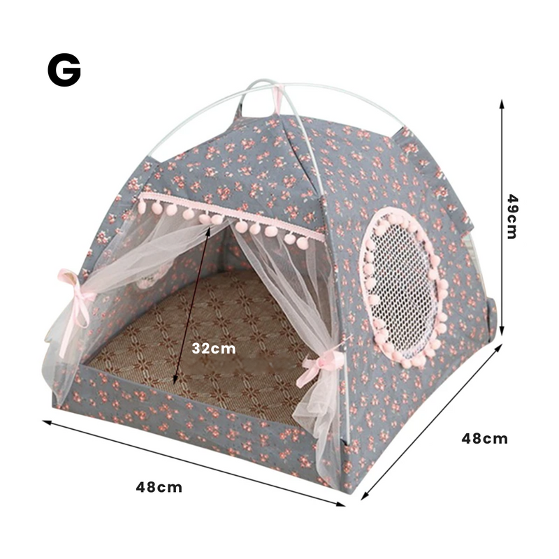 Cama Tenda Cabaninha Pet com Rede