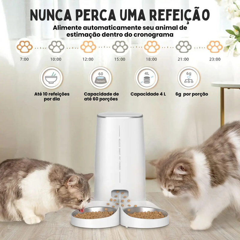 Alimentador Comedouro Pet Automatizado por App Wi-fi