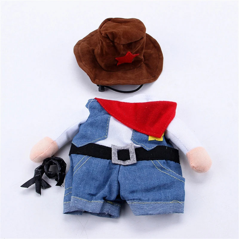 Fantasia Cowboy Xerife para Gatos e Cachorros