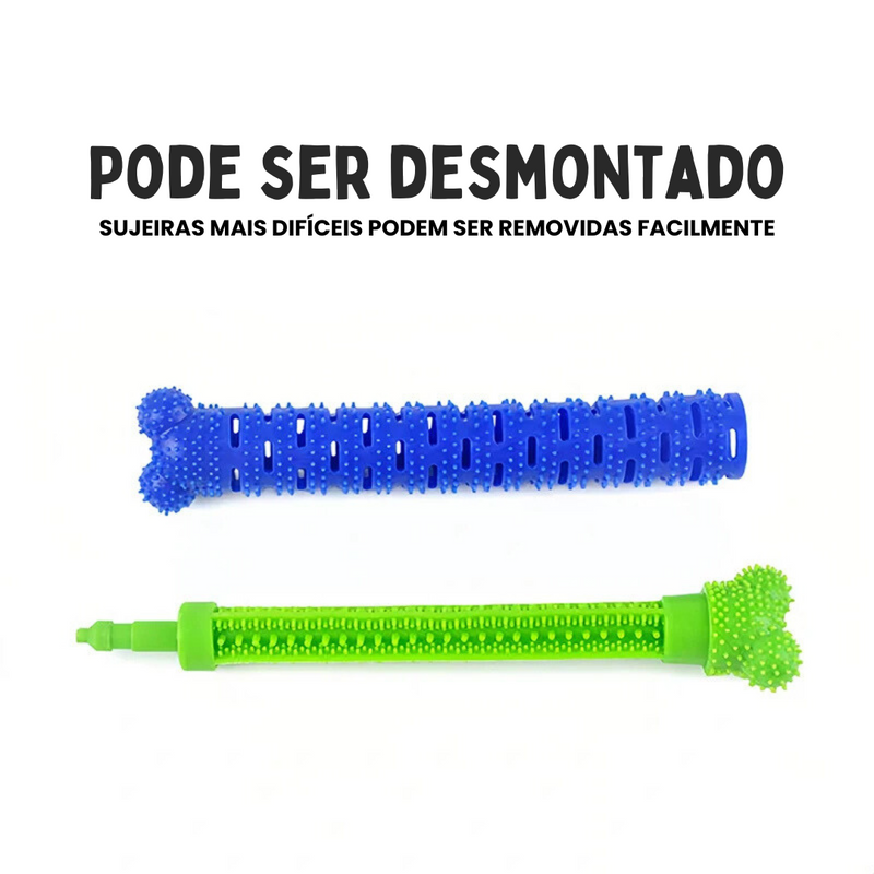 Brinquedo Mordedor Pet Massageador para Limpeza dos Dentes