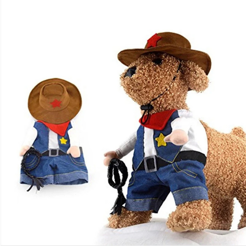 Fantasia Cowboy Xerife para Gatos e Cachorros