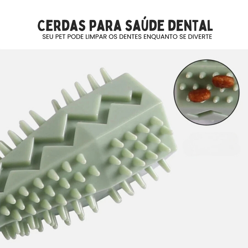 Brinquedo para Mastigação e Limpeza de Dentes Caninos Mordedor Esconderijo de Petiscos