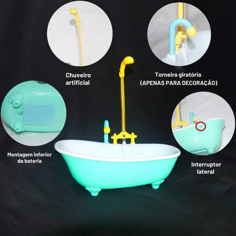 Banheiro de Banho para Aves Piscina Automática com Fonte para Papagaio Periquito Calopsita