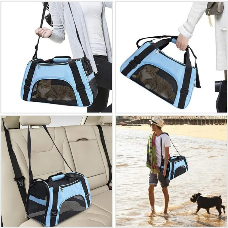 Bolsa Mala de Mão para Transporte de Cães e Gatos em Viagens