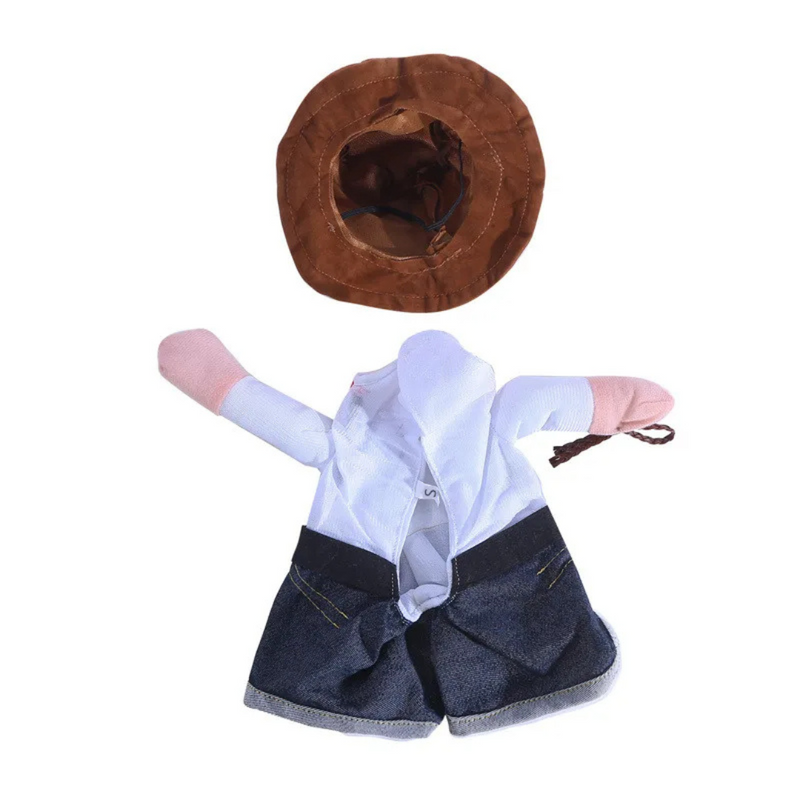 Fantasia Cowboy Xerife para Gatos e Cachorros