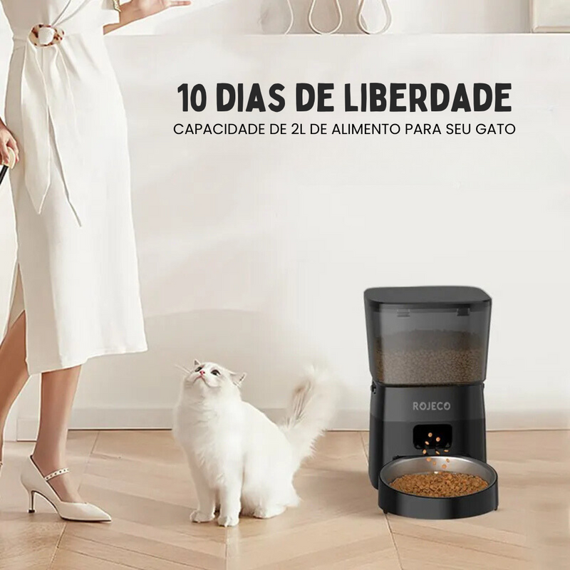 Alimentador Automático de Ração para Gatos e Cachorros