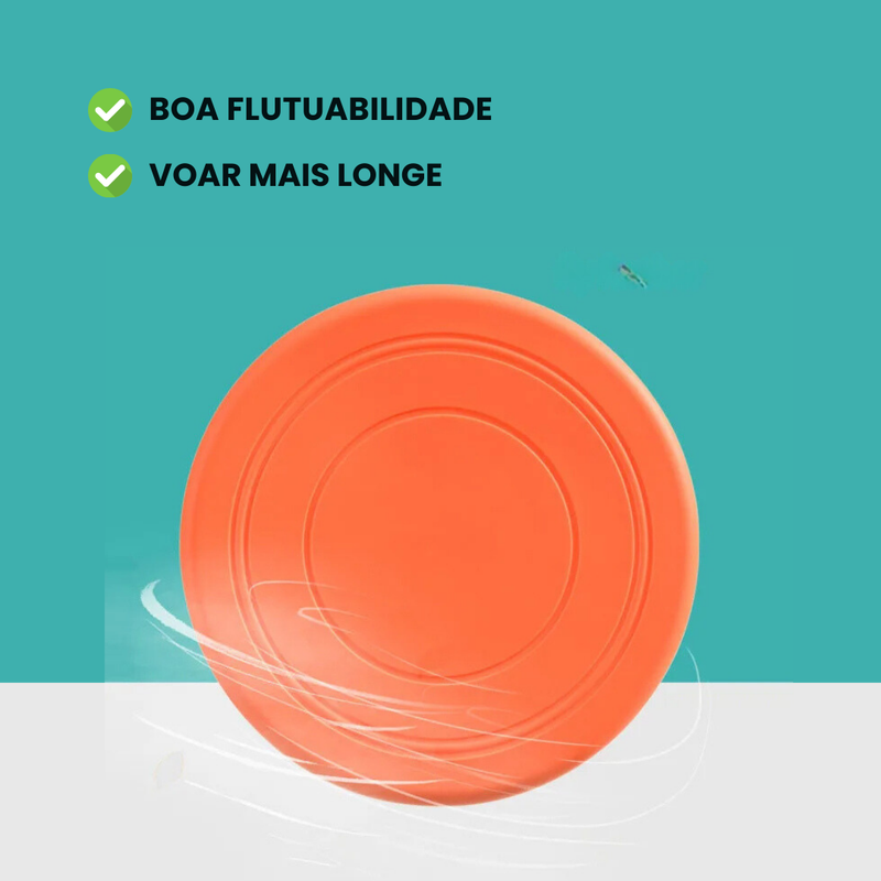 Disco Frisbee Voador de Silicone para Cachorros