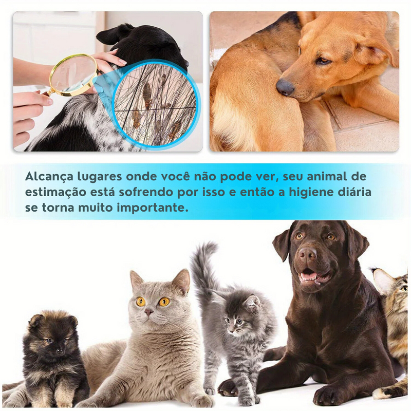 Kit 6 Pentes de Higiene Anti Pulgas para Cachorros