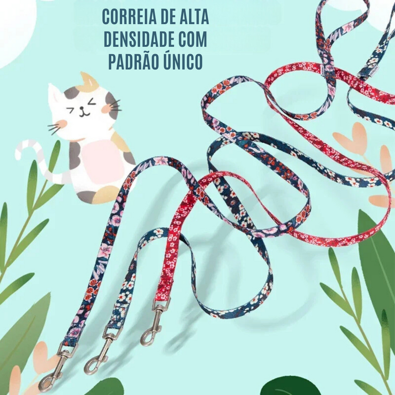 Guia True Love Floral para Cachorros de Porte Pequeno e Médio