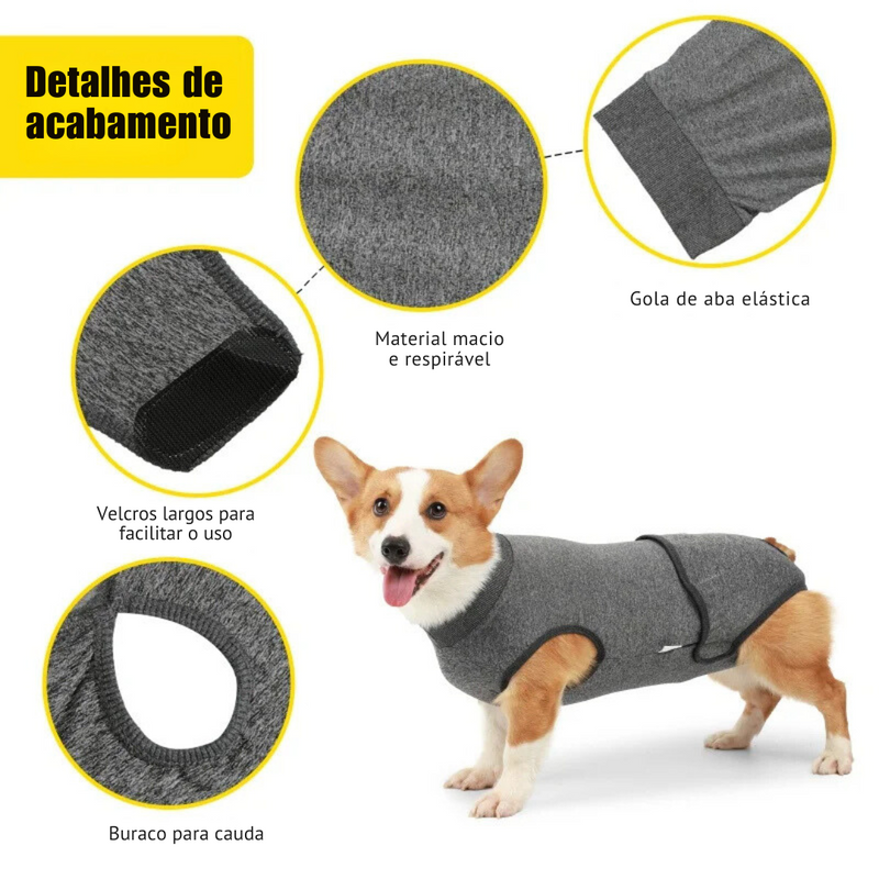 Roupa de Recuperação Pós Cirúrgica para Cães e Gatos